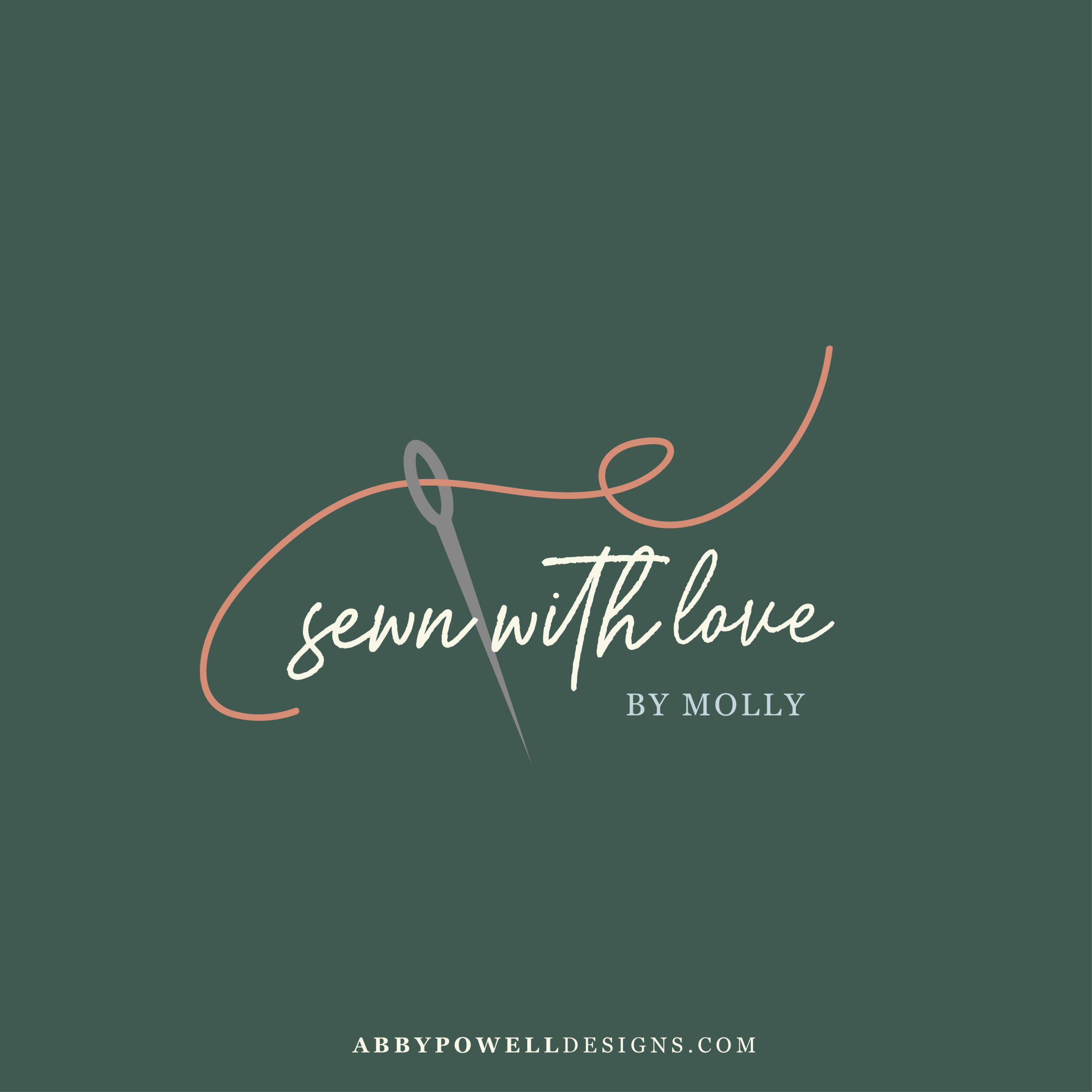 Custom brand design by Abby Powell Designs for Sewn With Love By Molly