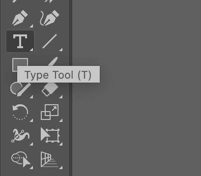 Hover over a tool in Illustrator to find the name and keyboard shortcut.