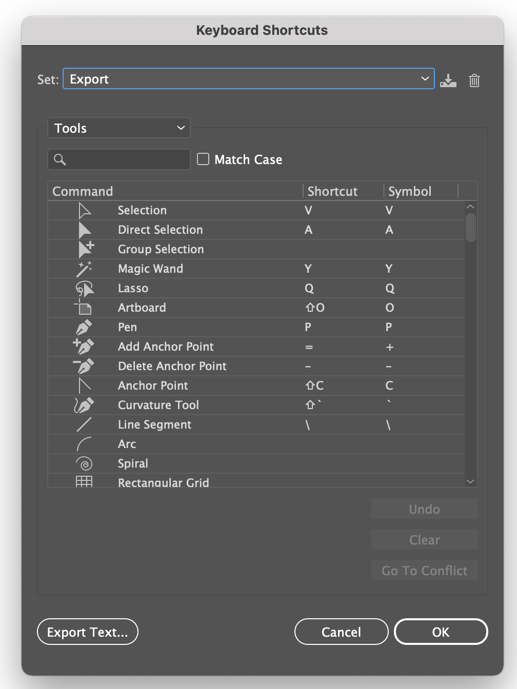 Find and edit keyboard shortcuts in Adobe Illustrator