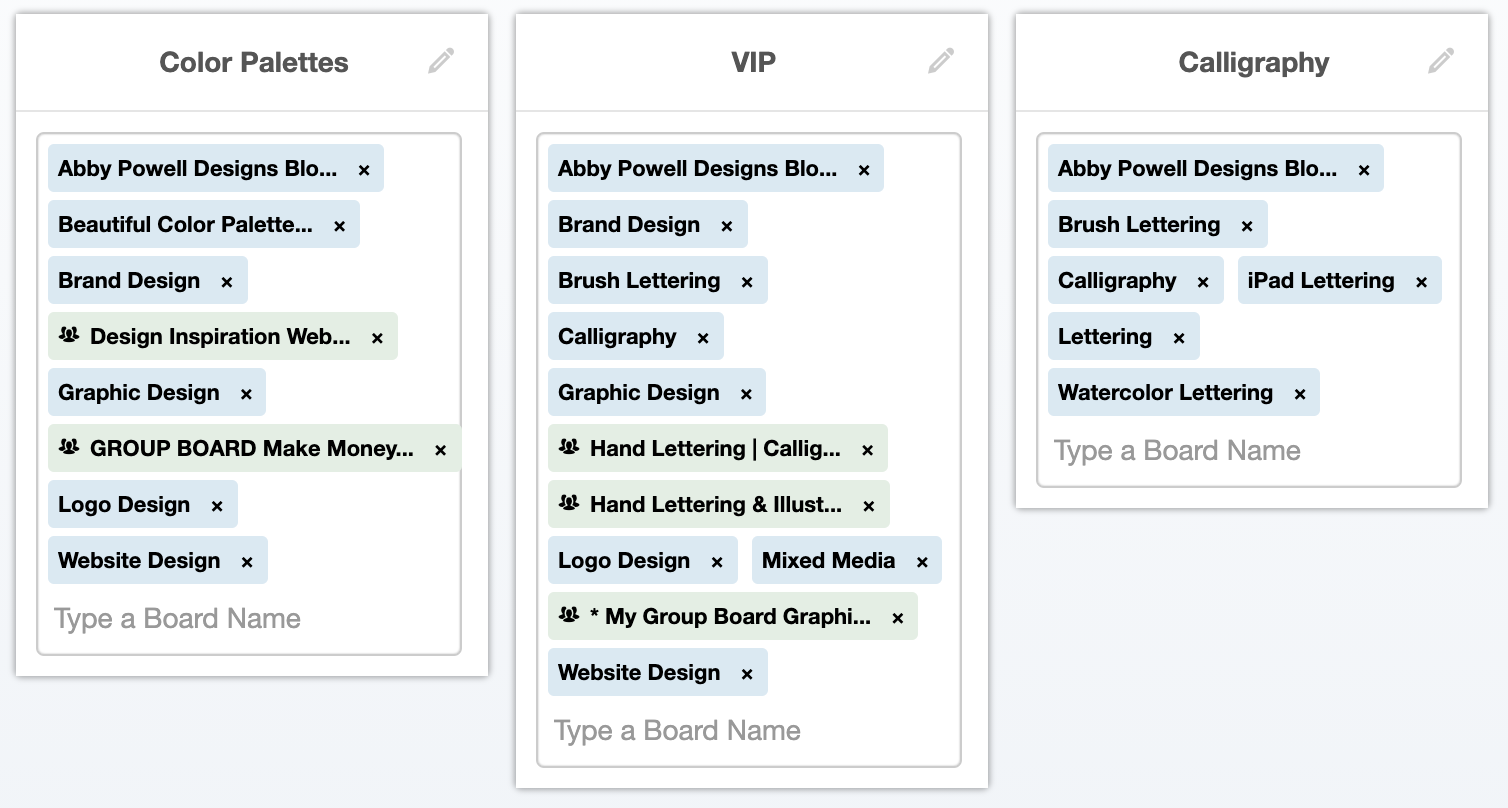 How to use board lists for Pinterest with Tailwind.