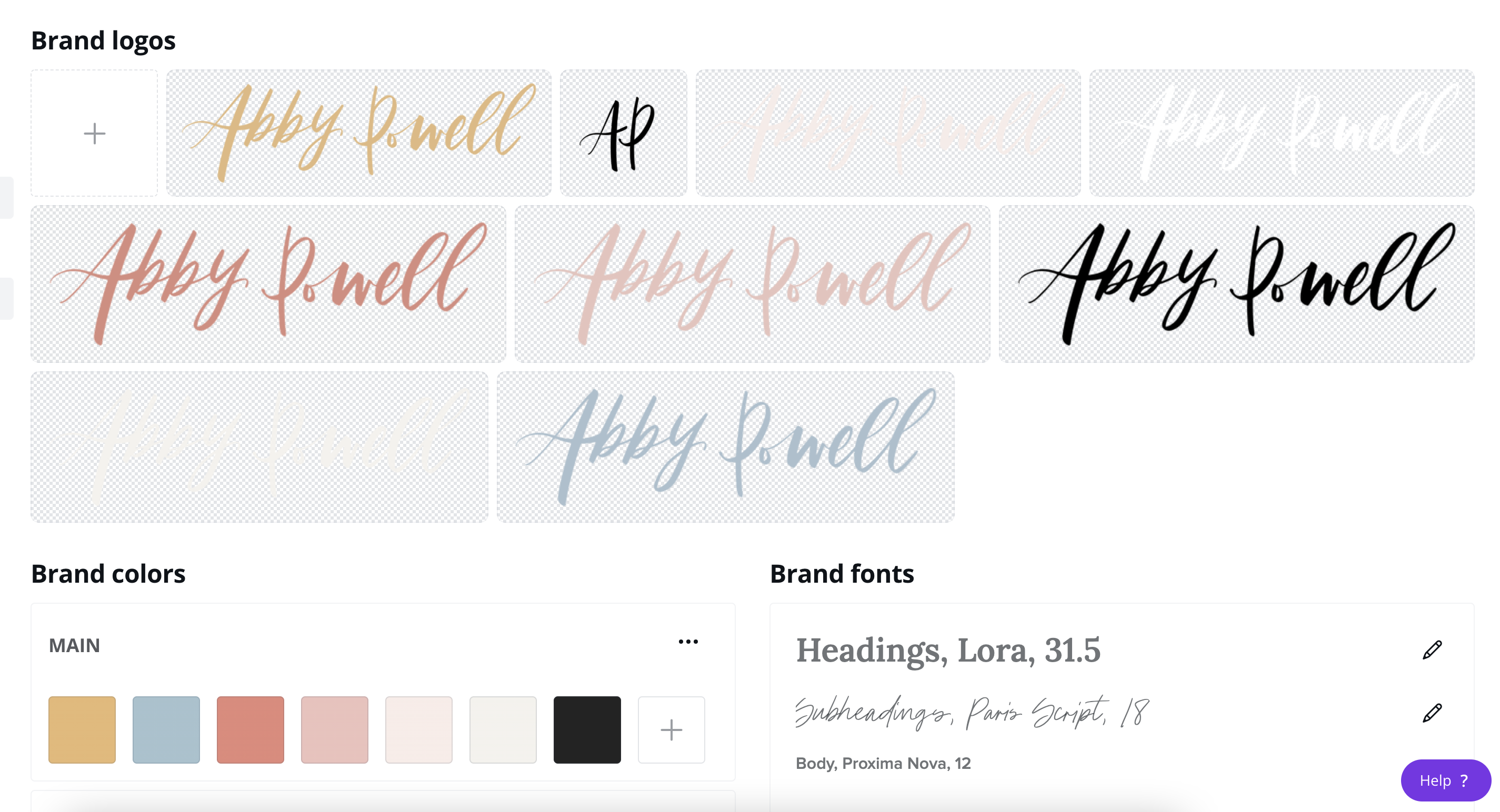 Use brand kits in Canva pro for quick and consistent designs.