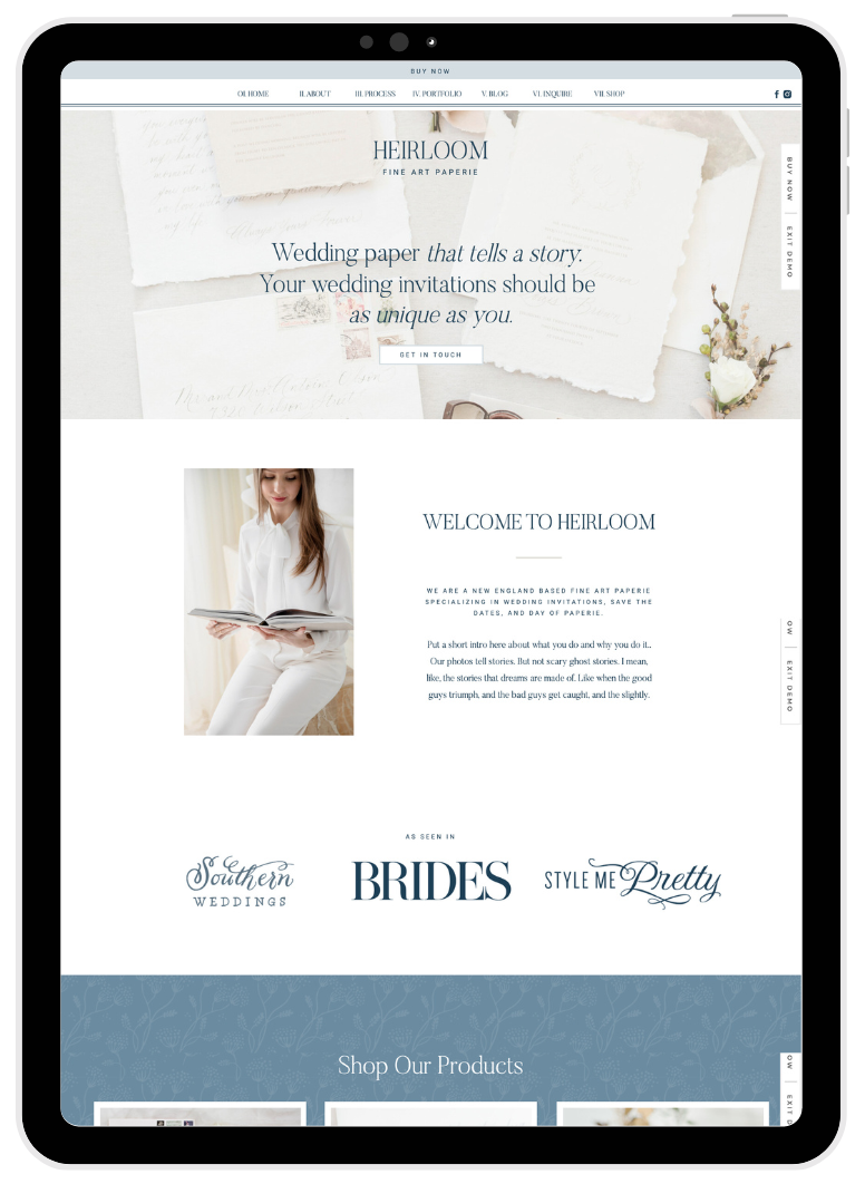 Heirloom-Showit-Templates-For-Wedding-Event-Planners